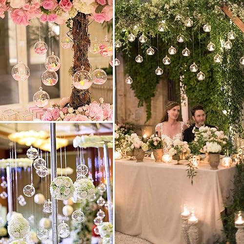 Miniatura 7 de Globo colgante de acrílico transparente para artes y manualidades, conchas de molde de plástico acrílico para decoración de eventos, fiestas,