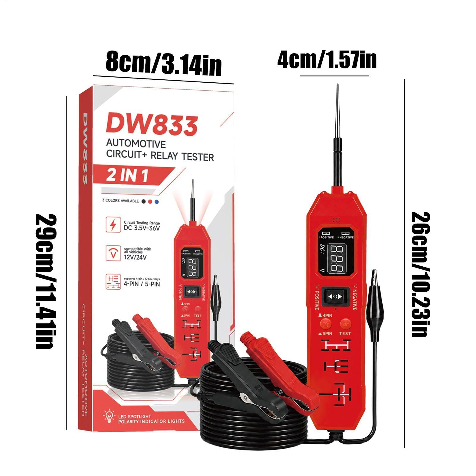 Probador de Circuitos de Relés Equipo de Diagnóstico Preciso 12V y 24V