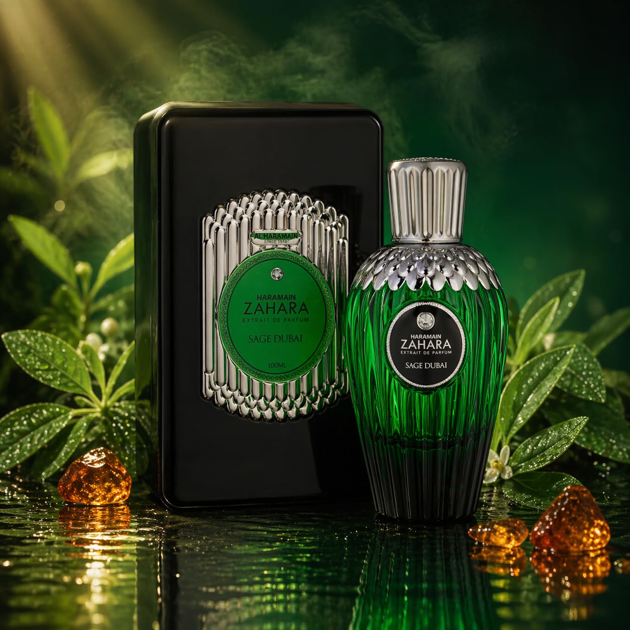 Al Haramain Zahara Sage Dubai Extrait De Parfum 100 ml | Perfume de mujer fresco y radiante | Floral claro con matices suaves y cálidos | Aroma elegante de larga duración | Botella de lujo lista para