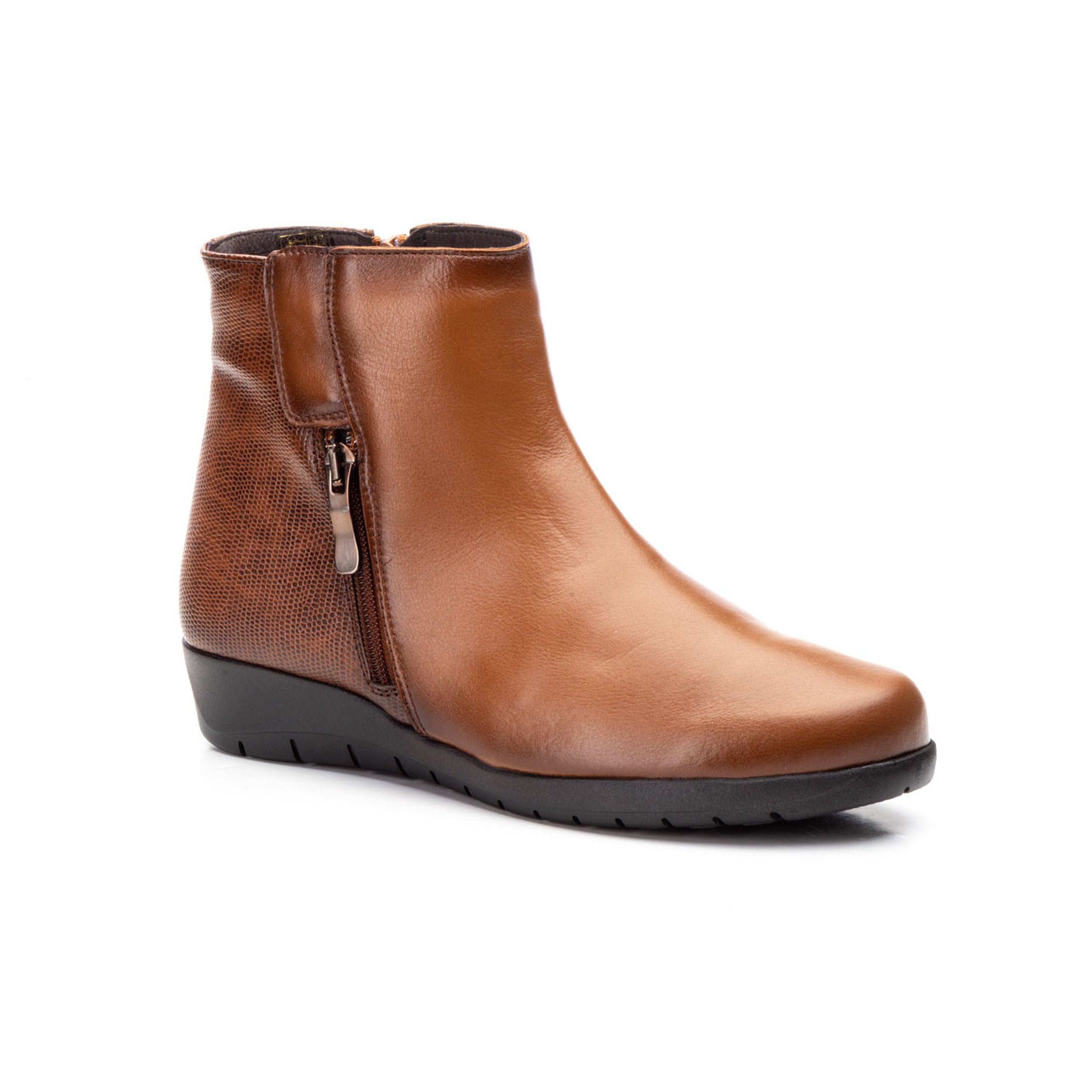 Botines mujer de piel con tacón o plataforma Botín cómodo de invierno | Calzado artesanal de España tipo camperos en ante y cuero Elegantes e informales