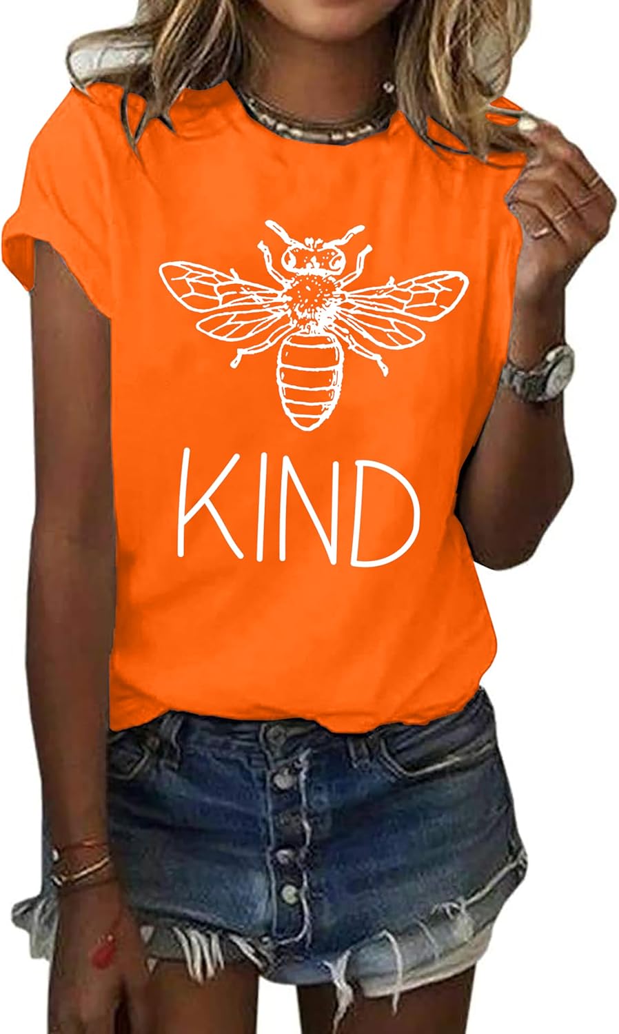 Bee Kind Women's T-Shirt: Cute Bee Graphic Shirt - Funny Inspirational Casual Tee - Image 5