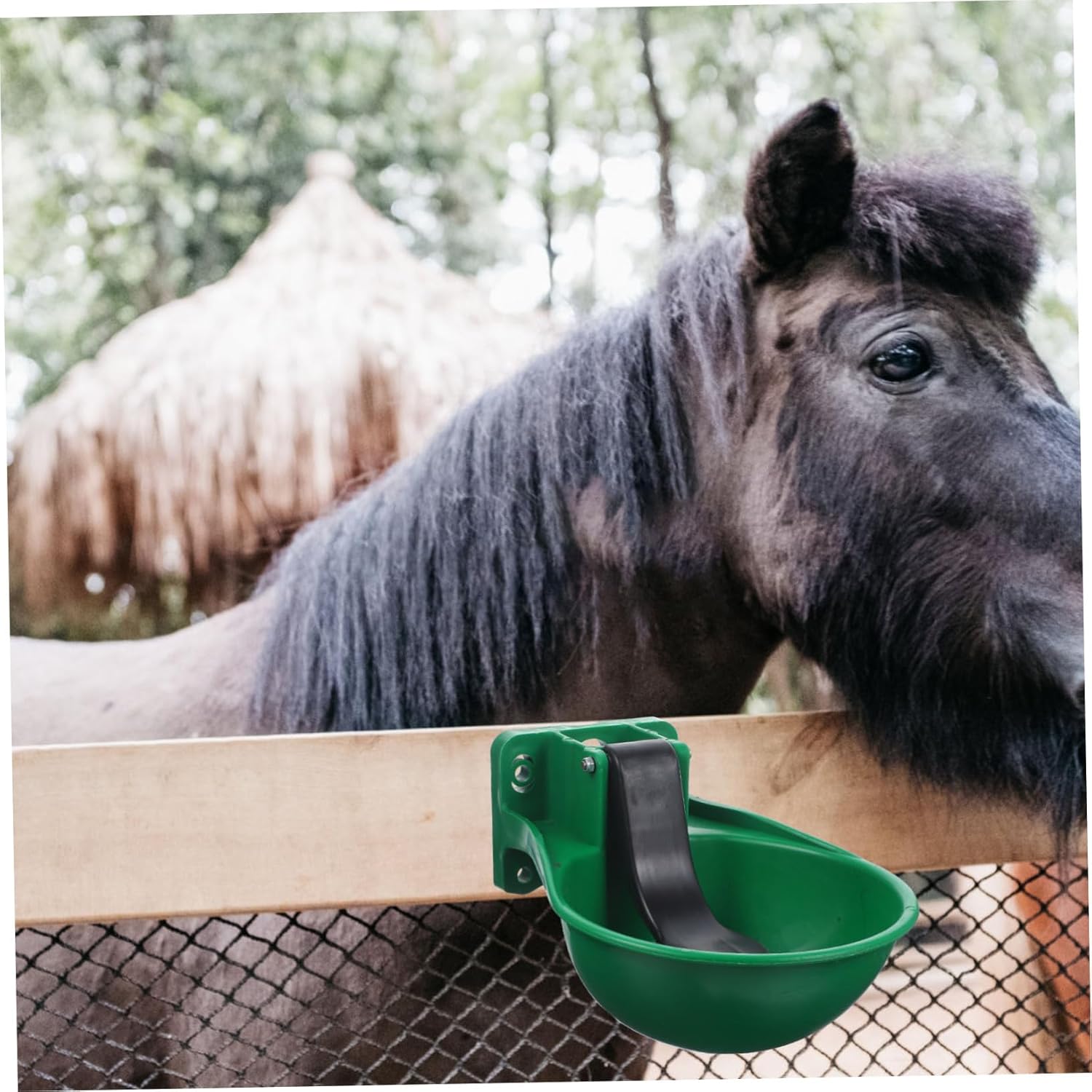 1pc Livestock Water Bowl for Cattle Large Capacity Cast Iron Water Bowl Copper Valve Automatic Cow Water Fountain