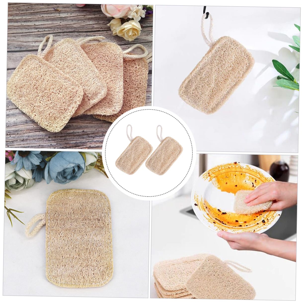 esponjas, 2 esponjas for Fregar Platos, paños absorbentes for la Cocina y el baño