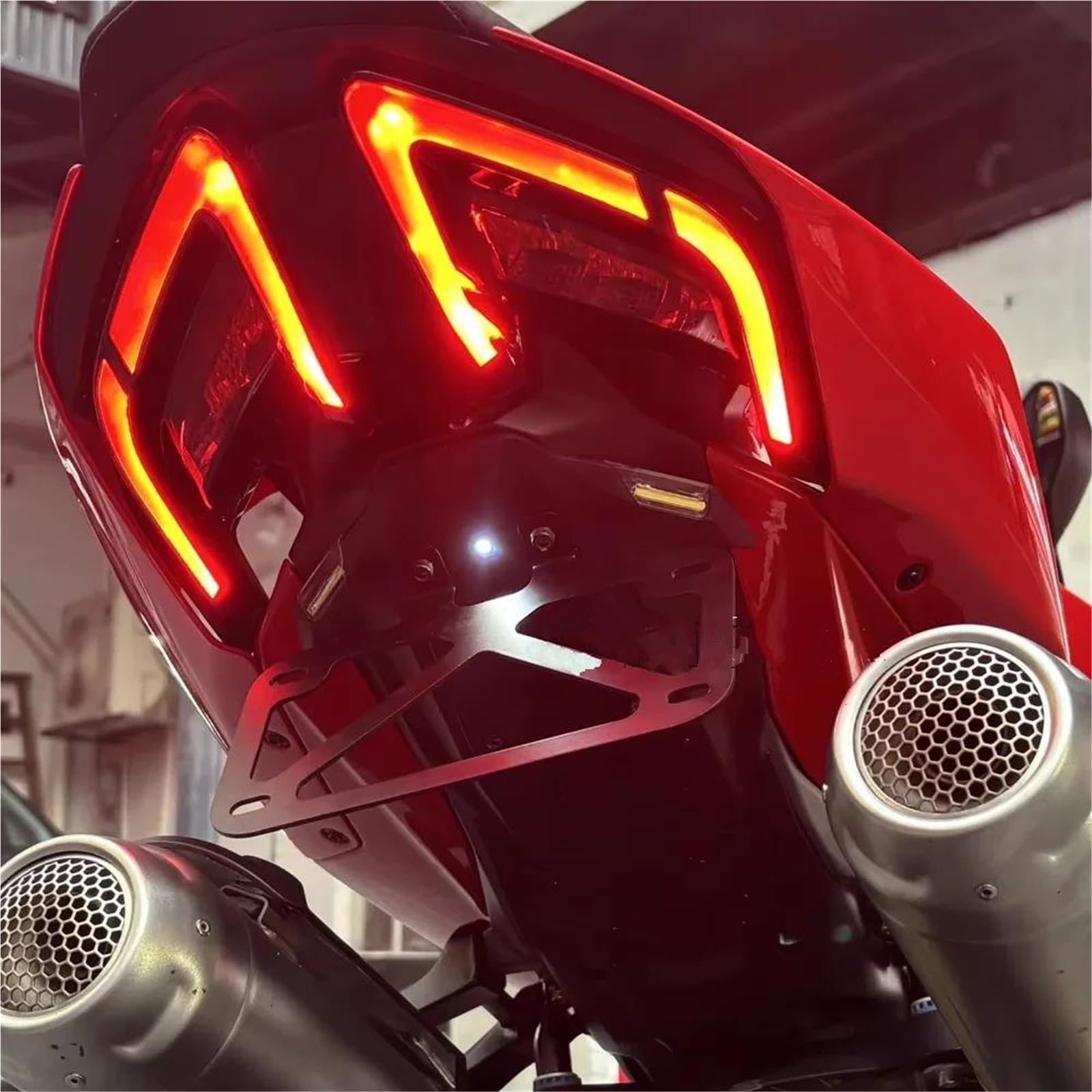 Portatarga Moto Per Ducati Per Panigale V2 V4 Telaio Porta Targa Moto Con Luce LED