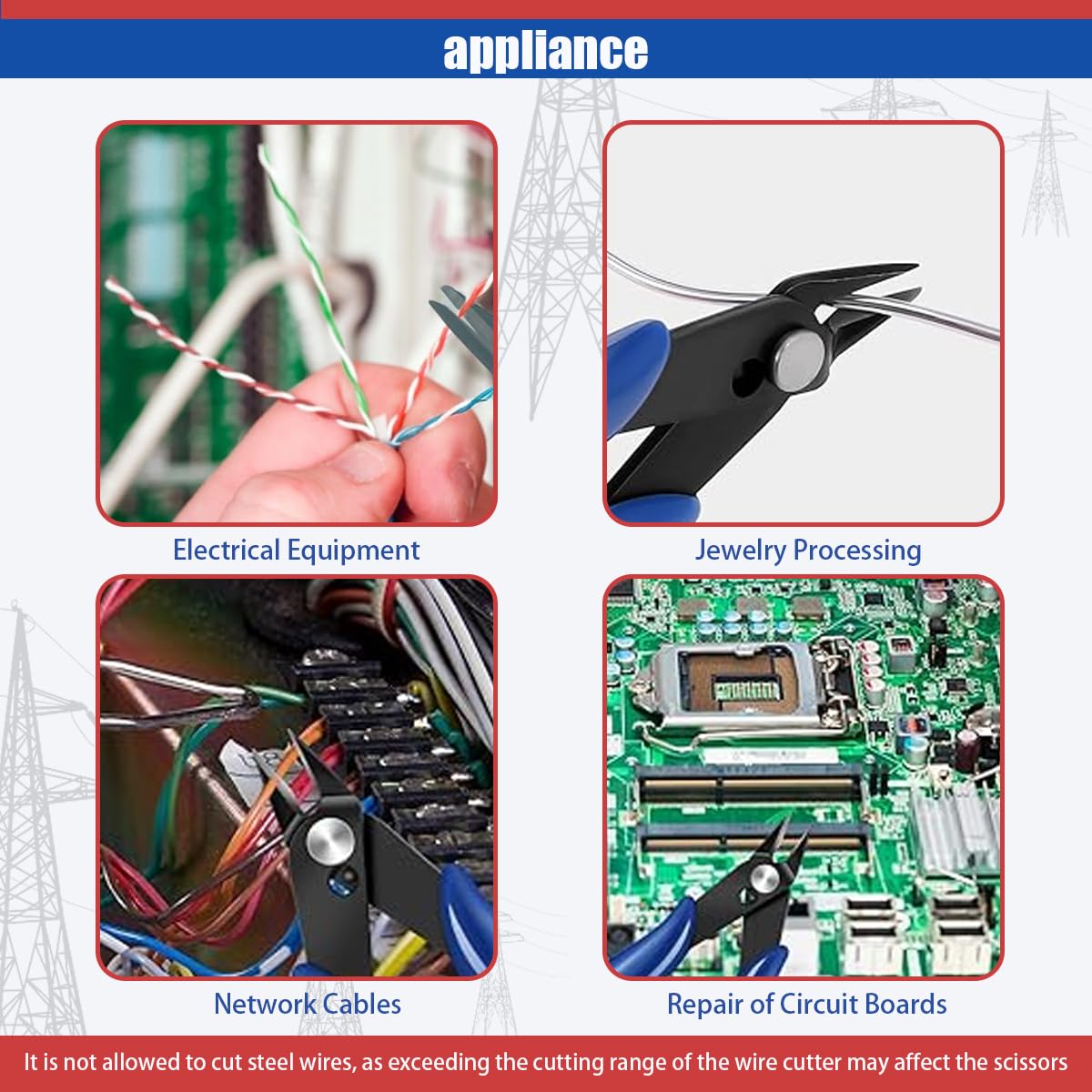 Tronchesi Per Ferro 2 Pezzi - Tronchesini Blu E Rossi Con Coperchio, Per Tagli Di Precisione - Foto 3