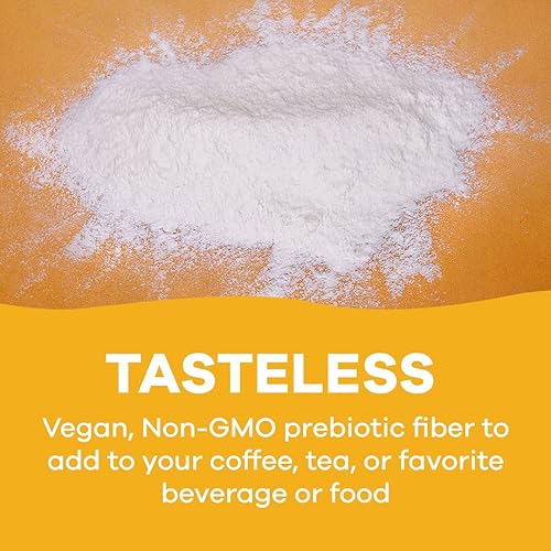 Vista 2 de Suplemento de fibra prebiótica: Ayuda a la salud intestinal y la regularidad digestiva, Suplemento de fibra en polvo soluble para mujeres y hombres
