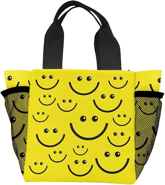 Amazon Co Jp ランチバッグ スマイル 笑顔 トートバッグ ハンドバッグ 買い物バッグ おしゃれ お弁当バッグ お弁当袋 保冷バッグ 手提げ バッグ 大容量 エコバッグ メンズ レディース 肩掛けバッグ ショッピングバッグ 通勤 ホーム キッチン