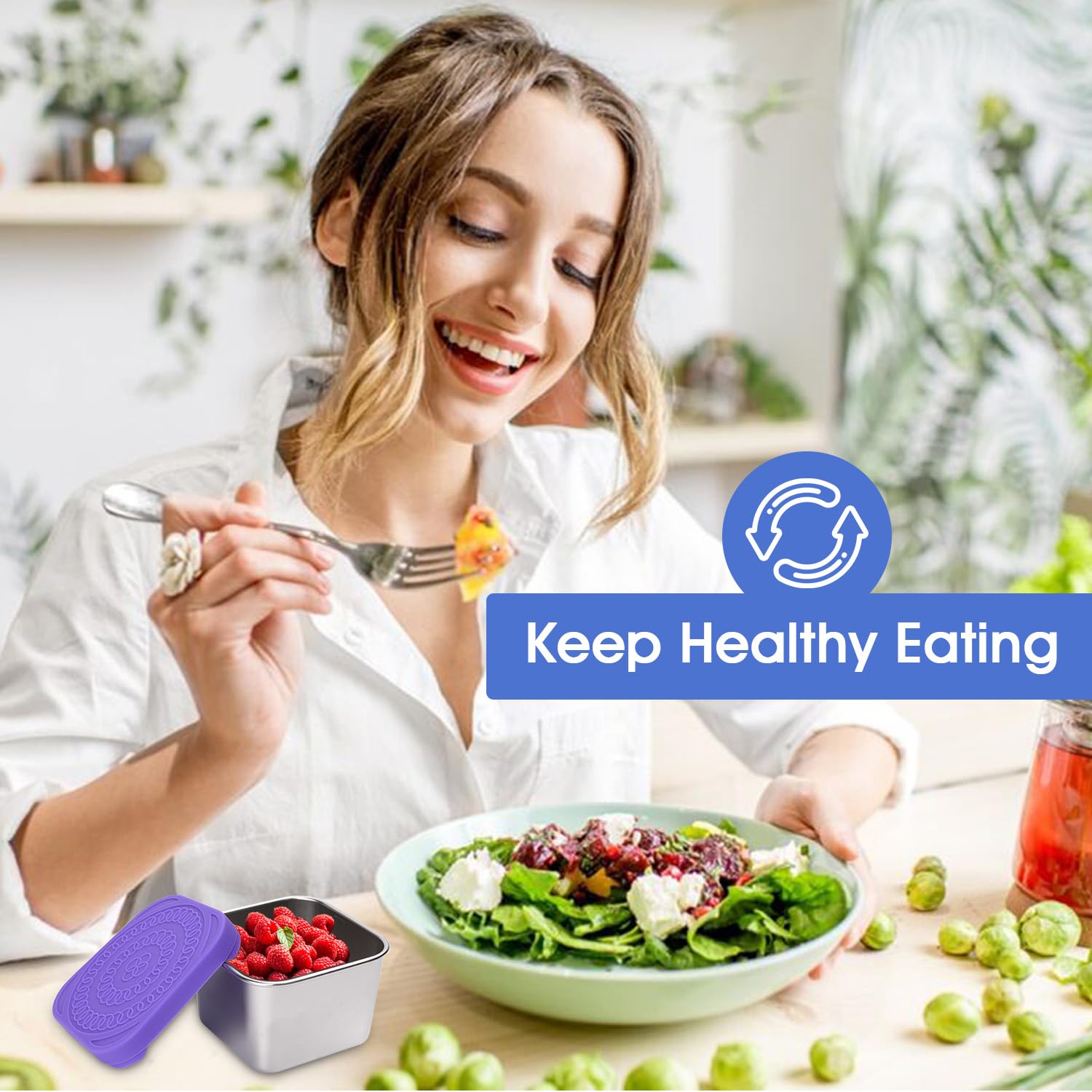 Snackboxs Edelstahl Lunchbox 20cm - Auslaufsicher & Spülmaschinenfest