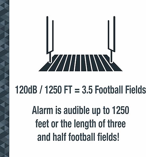 Miniatura 6 de SABRE Alarma personal con llavero de clip a presión, alarma de 120 dB, audible hasta 1,280 pies (1,279.5 ft), operación simple, reutilizable