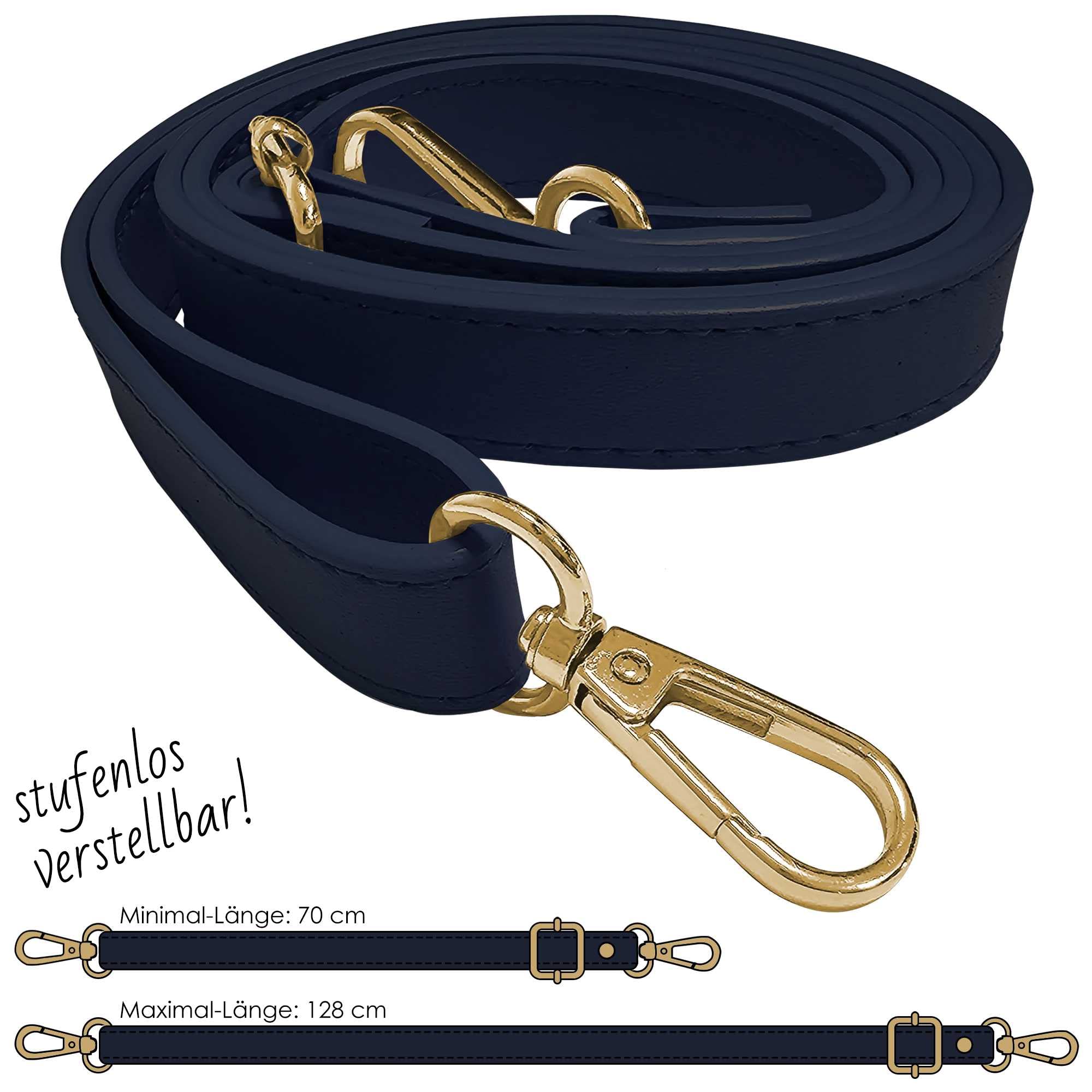 Correa Ajustable Para Bolso (89-142cm) - Nylon Con Mosquetón Dorado (ancho 3.8cm)
