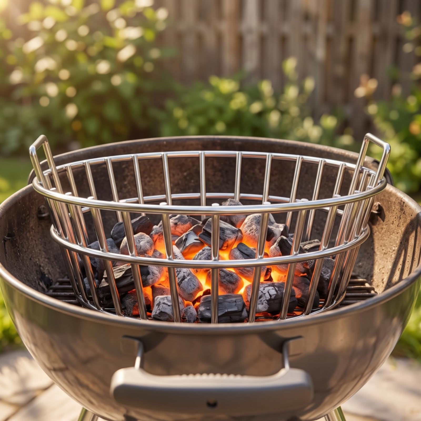 Cesto per Carbone Facile da Pulire, size to 1 | cesto per Barbecue a Carbone, Resistente, Accessorio, Grigliate All'aperto, Amanti Della Griglia