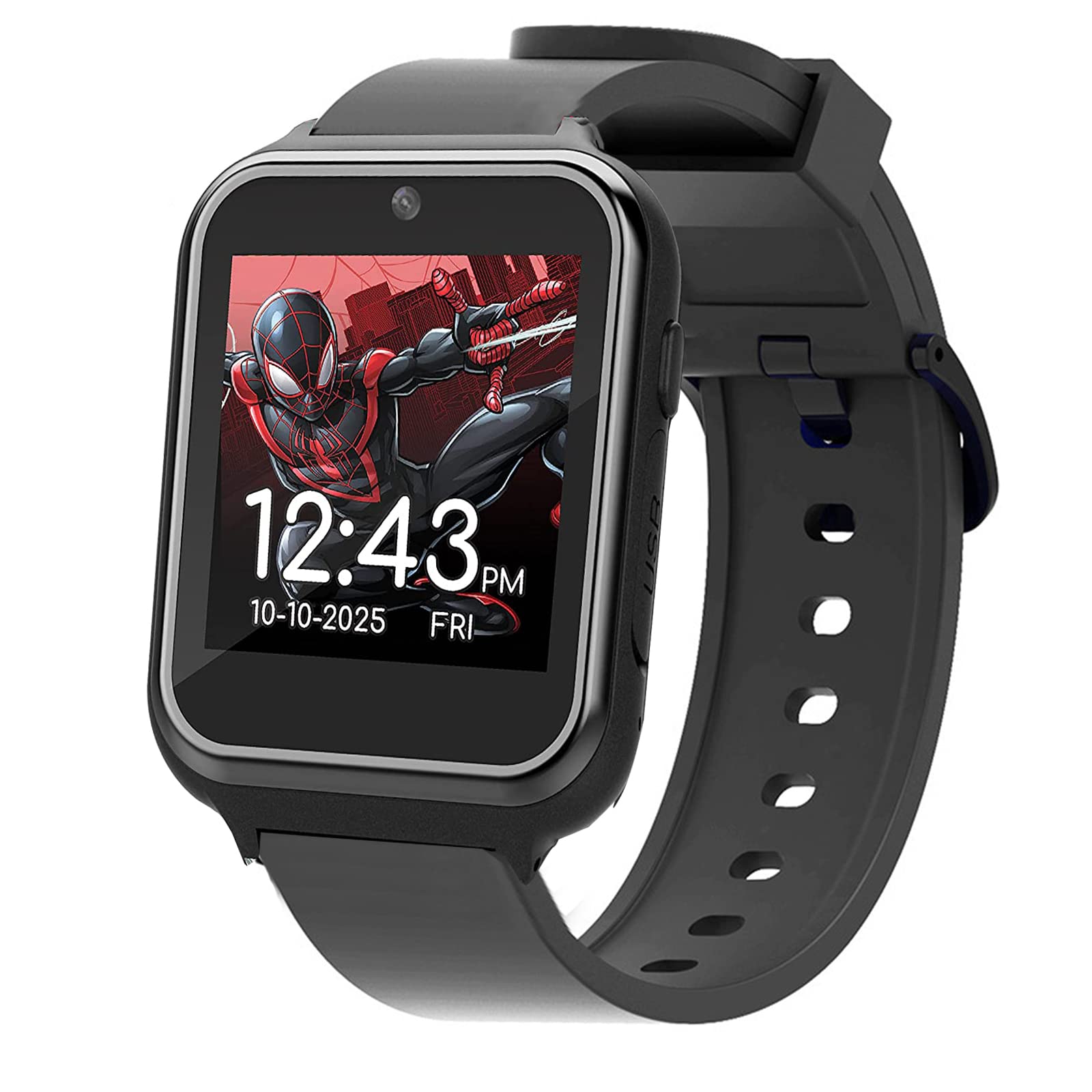 Lamshaw Sport Silicone Bands Compatible with Minecraft, Accutime,JoJo Siwa, Sonic, Disney Frozen Kids Touchscreen Interacitve Smart Watches,for Boys and Girls (Black)