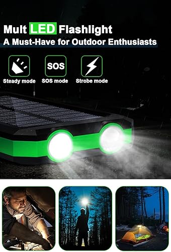 Miniatura 4 de WONGKUO Banco de energía solar portátil (rojo mate)