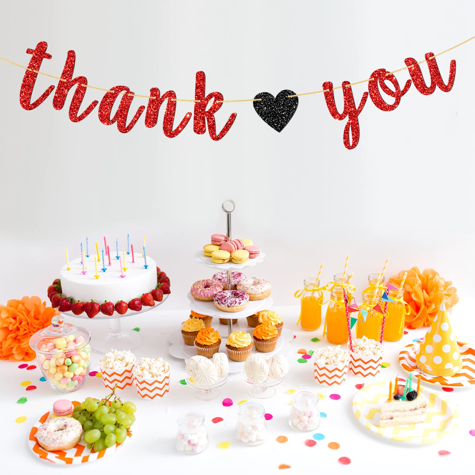 Party Dekoration Girlande Goldfarbenes Thank You Banner - Glitzer  Wimpelkette Für Partydeko Und Fotohintergrund Wimpelkette Danksagung, image size:1600x1600