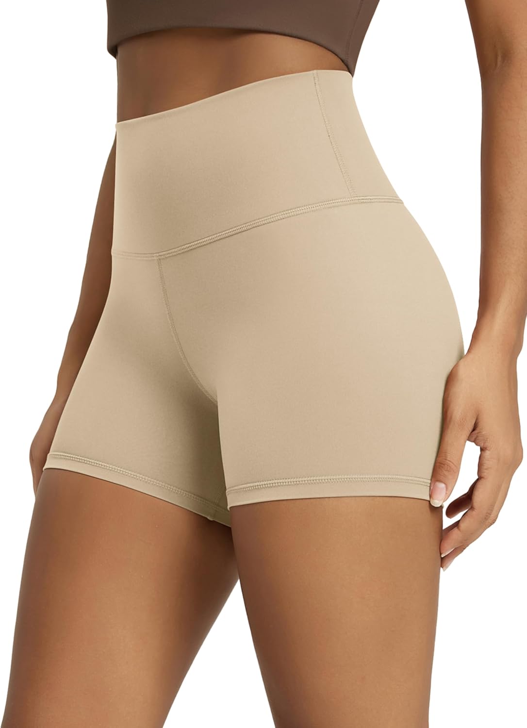 ODODOS Tummy Control Compression Shorts for Women, 4" / 6" / 8" / 10" High Waist Workout Biker Shorts with Inner Pocket