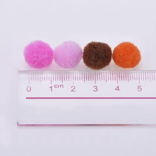 Miniatura 4 de Blulu - Pompones para manualidades y suministros de hobby, 500 unidades, 0.5in