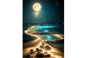 Captivating Moonlight Beach Diamond Painting: A Tranquil Oasis for Art Enthusiasts