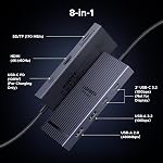 UGREEN Revodok Pro USB C Hub 8 in 1 with 170MB/s SD/TF Slots for On-the-Go | 4K@60Hz HDMI, 10Gbps Data Transfers, 85W for Laptop Charging, Compatible for MacBook Neo/Air/Pro, iPad Pro, XPS, Thinkpad
