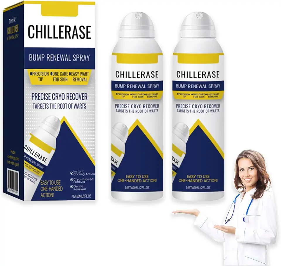ChillErase Spray enfría 60ml,ChillErase Spray Renovador De Protuberancias for All Skin Types (2pc)