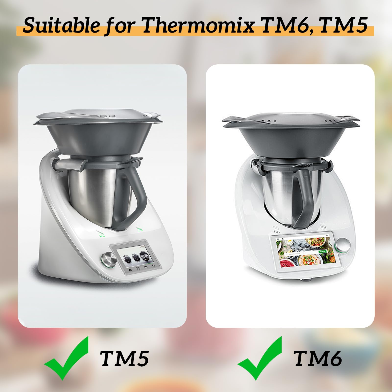 Gobelet Doseur Thermomix TM5 TM6 - Graduation 50/100ml - Couvercle Étanche - Matière Alimentaire Résistante