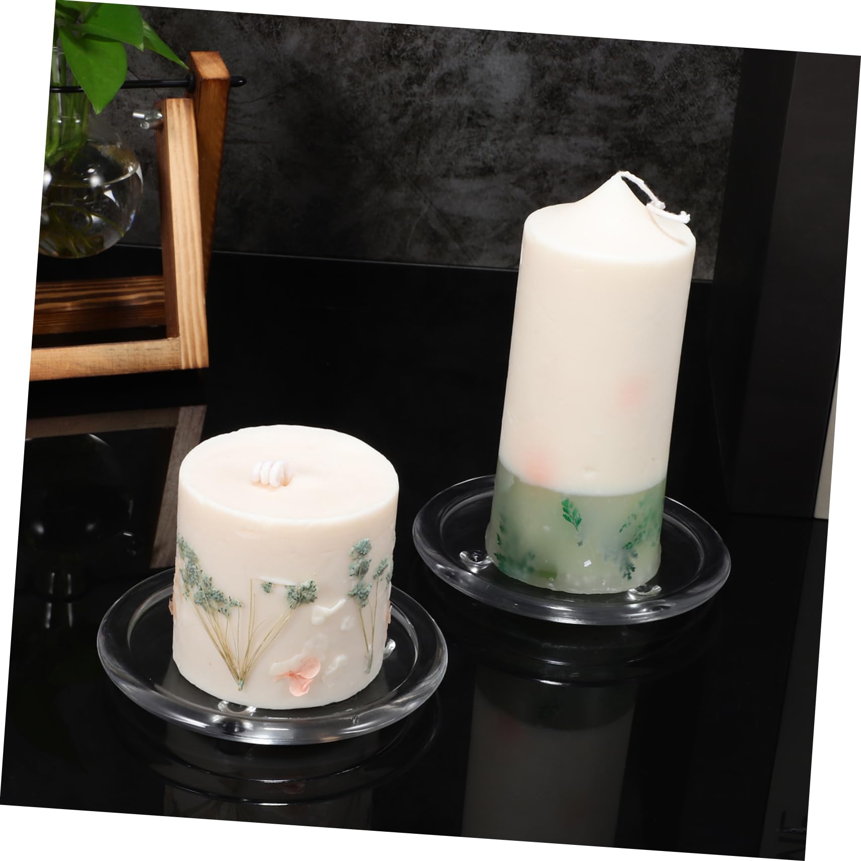 Alipis 2pezzi Portacandele Trasparente Di Porta Candele Per Cerimonie e Decorazioni Elegante Piatto Per Candele Da Tealight e Per Matrimoni e Eventi Speciali