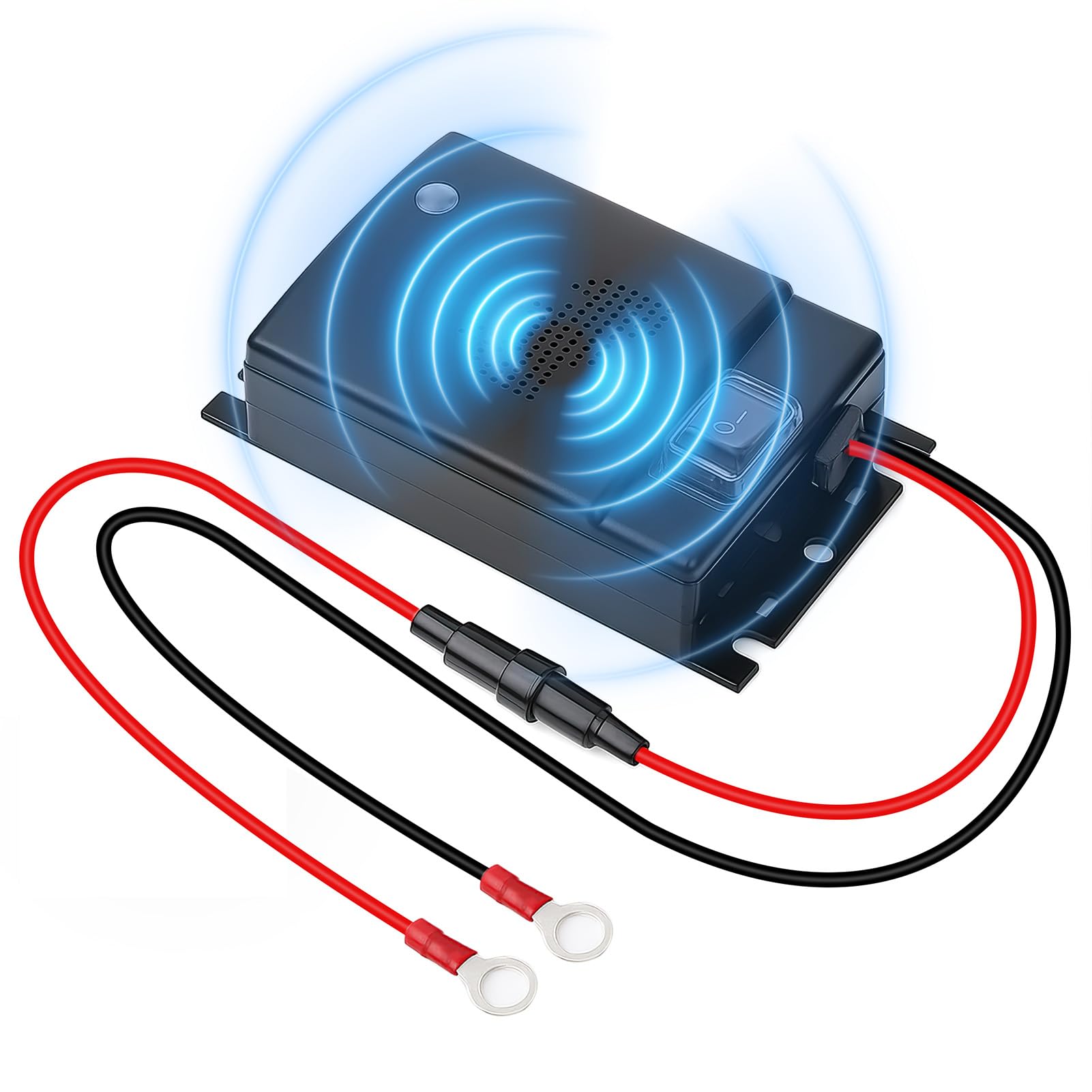 Repellente Ultrasuoni Topi per Auto 12V Martora per Auto con Ultrasuoni 12-24KHz Repellente Topi per Autos a Doppia Azione con LED Alimentazione a Batteria Veicolo Cavo da 50cm per Motore e Van