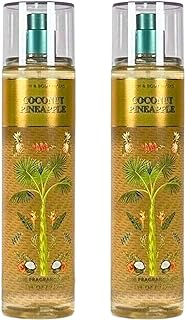 Bath & Body Works Fine Fragrance Mists, Set of 2, 8oz Each Bottle (Coconut Pineapple)