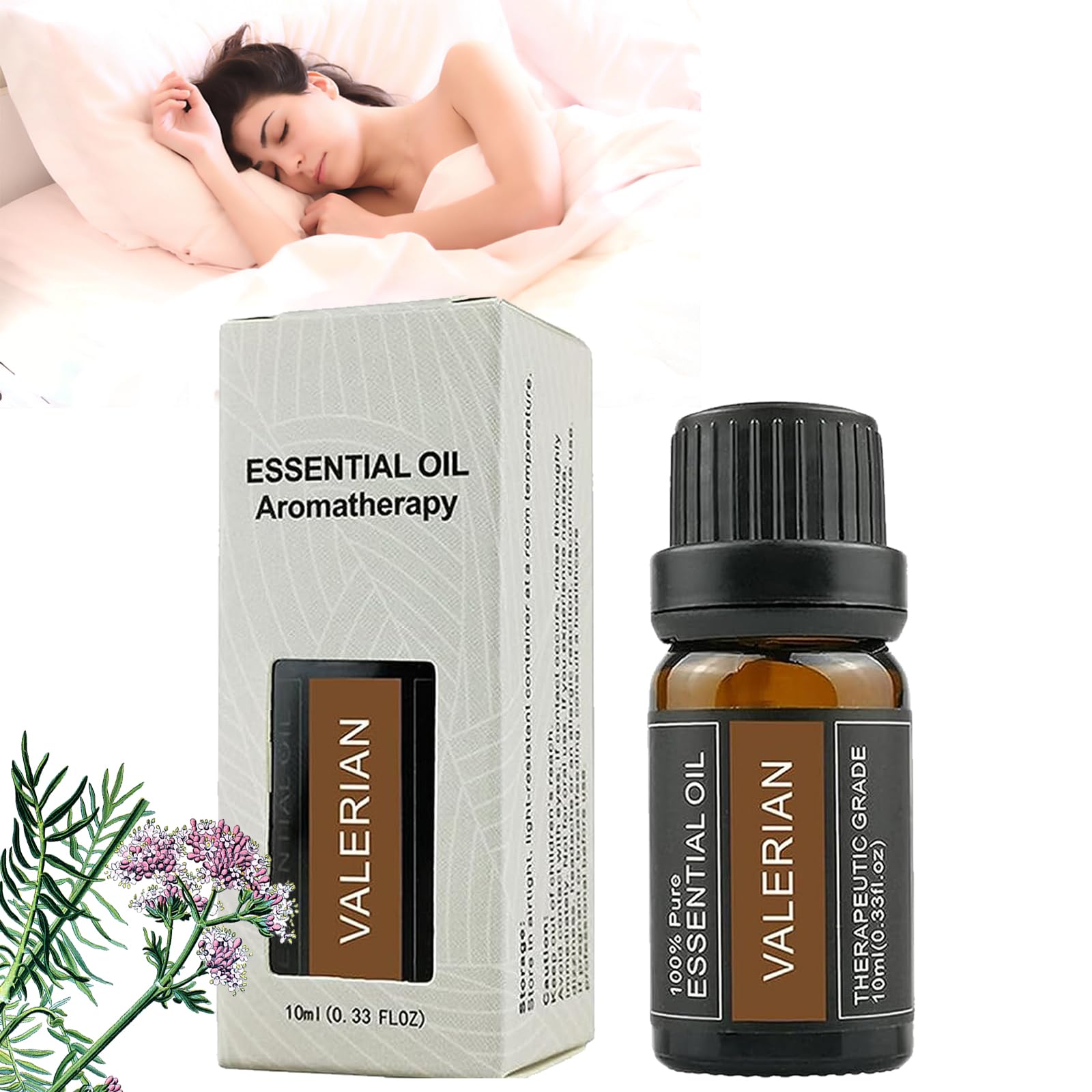 Leise Valerian Essential Oil, 2024 Best Leise Valerian Root Essential Oil, 10ml Valerian Root Essential Oil for Sleep, All-Natural Sleeping Aid (1PCS)