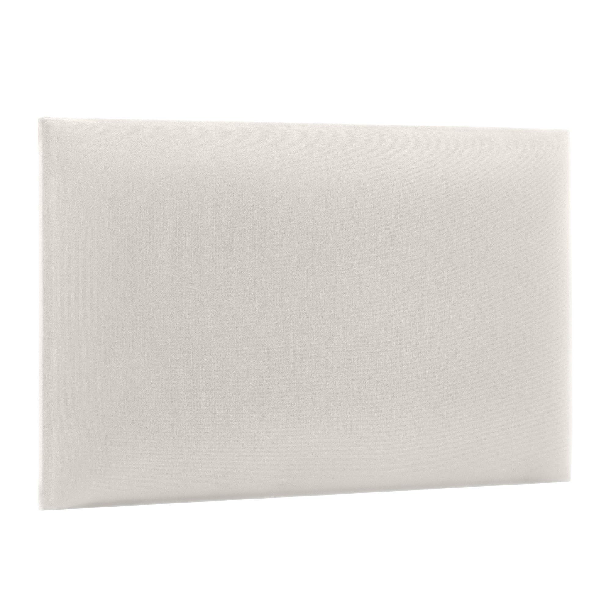 murando - Wall cushion as a headboard for a bed Rectangle Velvet 30x40 cm - Padded wall panel wall decoration for bedroom living room children's room - cream