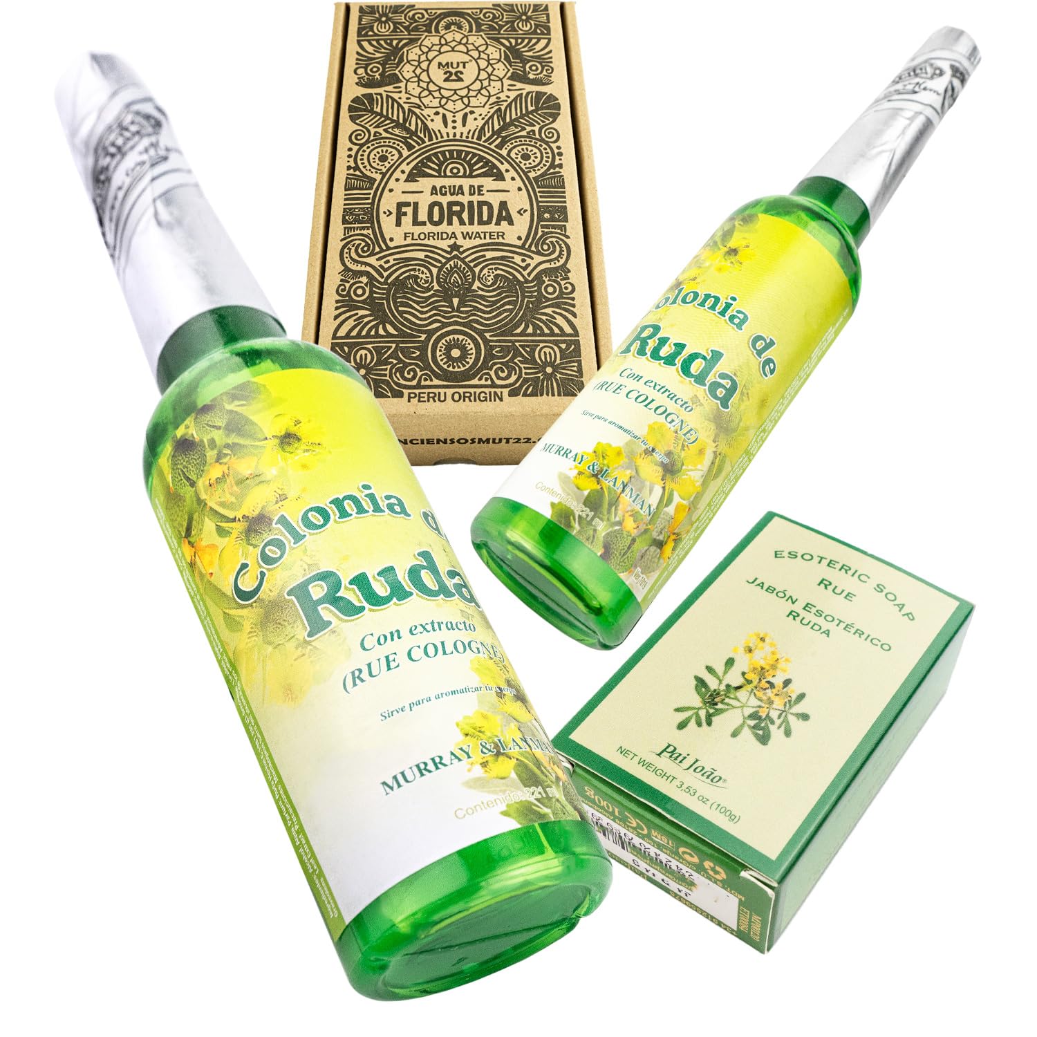 2 Colonia di Ruda del Perù 100% Originale - Bottiglie da 220 ml per Pulizia e Protezione Spirituale