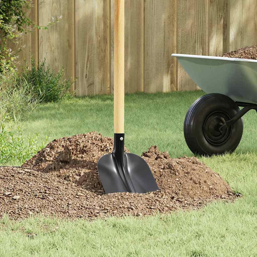 Mangloder Schaufelkopf Set 4 Stück Schwarz 34,5 x 24 cm aus pulverbeschichtetem Stahl für Garten, Erde, Sand, Kies, Schnee, Umtopfen, Graben und Outdoor-Einsatz