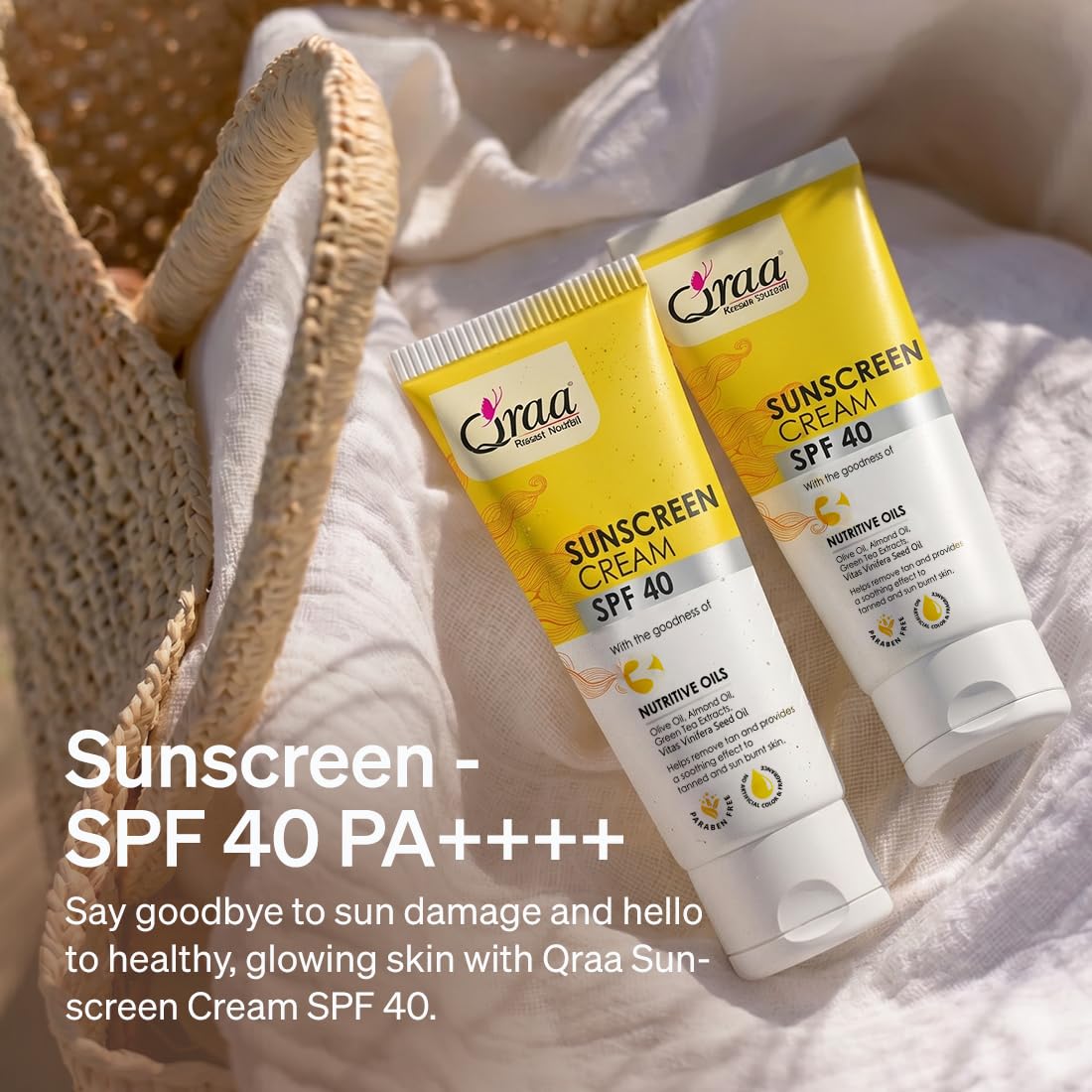 Qraa Sunscreen - SPF 40 PA++++ Sunscreen Cream SPF 40|Helps Remove Tan|Helps in Sun Burn| Pack Of 2 (200gm, 2) 2
