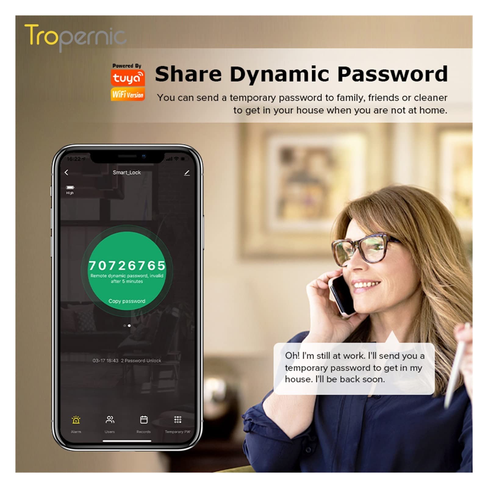 Serrure connectée,Smart Lock Tuya biométrique Empreinte Digitale Intelligente Porte casier hôtel entrée sans clé poignée de Maison App déverrouiller Serrure Intelligente numérique(240 5050)
