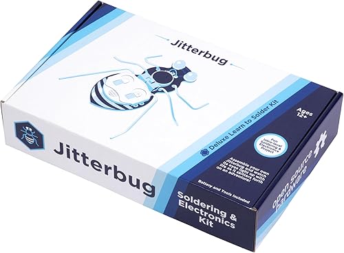 Miniatura 2 de Jitterbug Deluxe Kit  Kit de soldadura de bricolaje para principiantes  Proyectos electrónicos para estudiantes y clases STEM  Herramientas incluidas