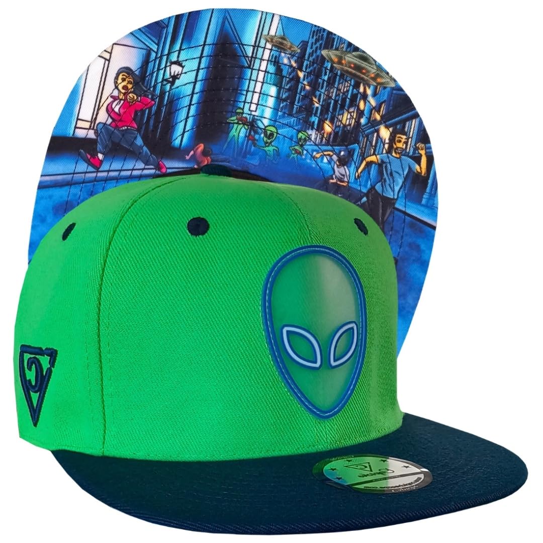 Capiche [99+ Variations] Snapback Cap - Baseball One Size Unisex Men D-295 Alien Attack
