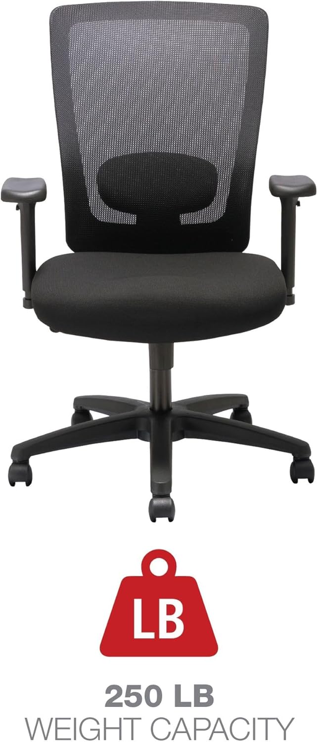 Alera ALE Envy Series Mesh High-Back Multifunction Chair, Black