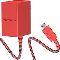 Vista 1 de Neptune Cargador para juegos de alta calidad, color rojo, compatible con Nintendo SwitchSwitch LiteSwitch OLED, Android, compatible con Nintendo