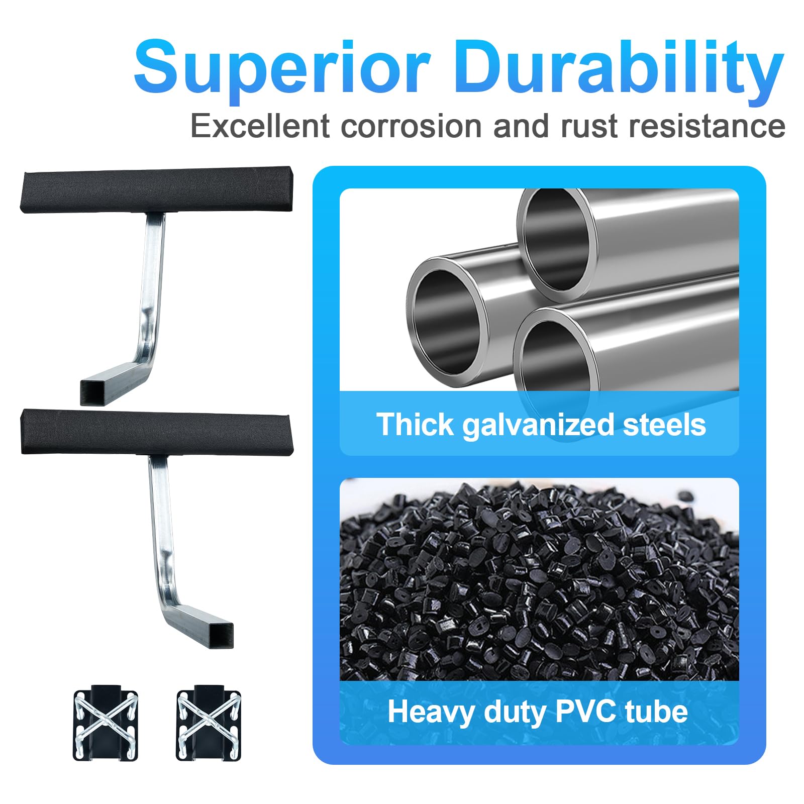 Yorovent Boat Trailer Guides Bunk Board with Carpet,Rustproof Heavy Duty Galvanized Steel,Easy Install, Suit Ski Boat, Fishing Boat, Sailboat Trailer