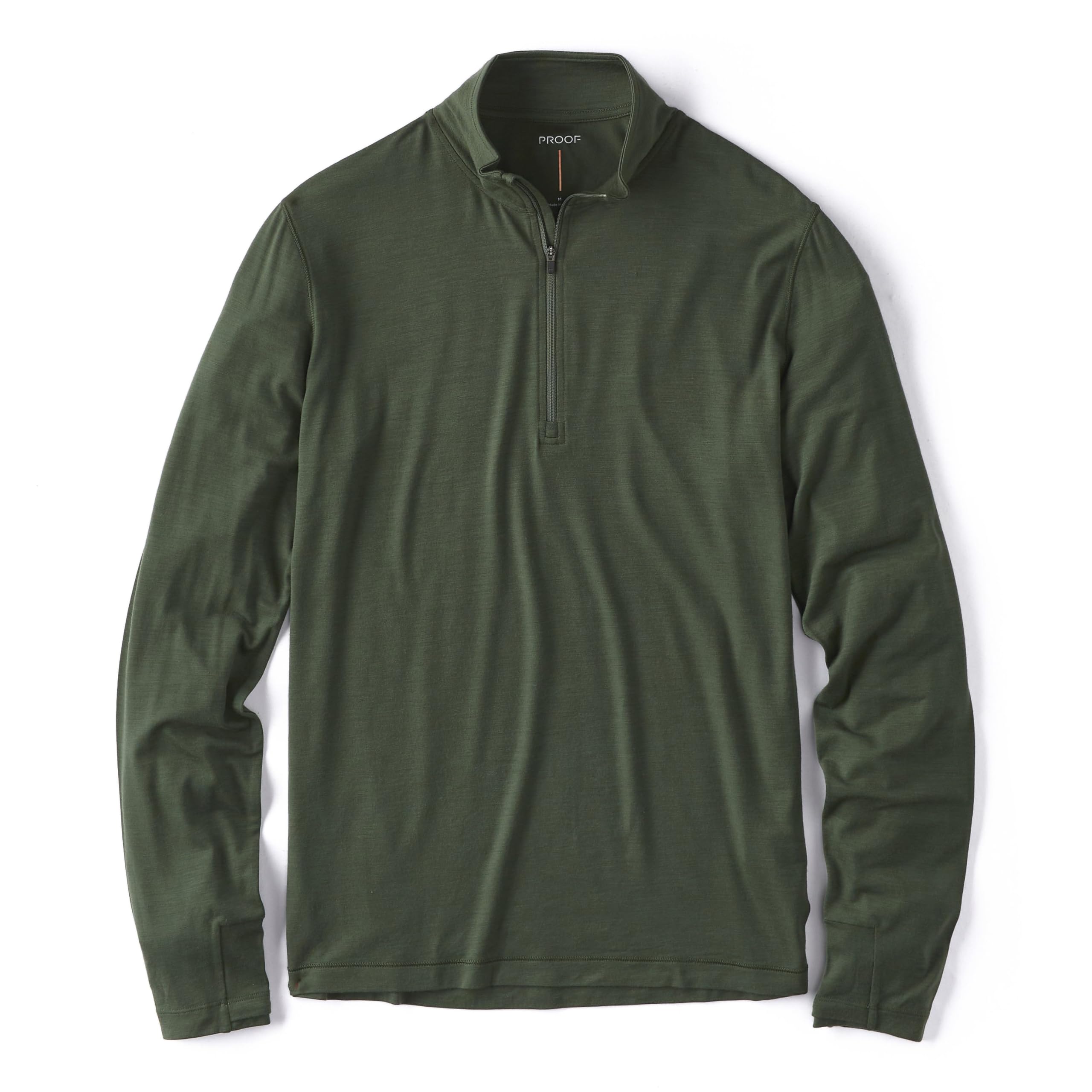 Huckberry Proof 72-Hour UPF Quarter Zip Sweatshirt, Mens Workout Sweatshirt, Forest, XXL