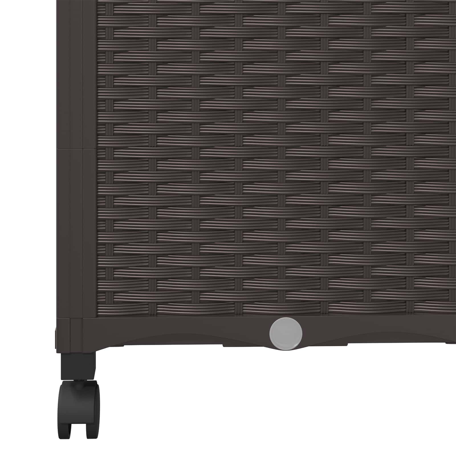 Pojemnik na rośliny ogrodowe z pergolą i kółkami, brązowy, 120 x 40 x 146 cm, PP Outdoor Flower Pot z drenażem do ogrodu balcony patio, zioła lub sukulentów