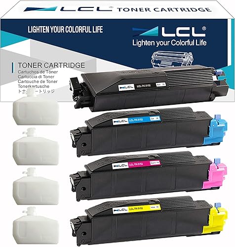 LCL Cartucho de tóner de repuesto compatible para Kyocera TK5152 TK-5152 TK-5152K TK-5152C TK-5152M TK-5152Y 1T02NS0US0 1T02NSCUS0 1T02NSBUS0