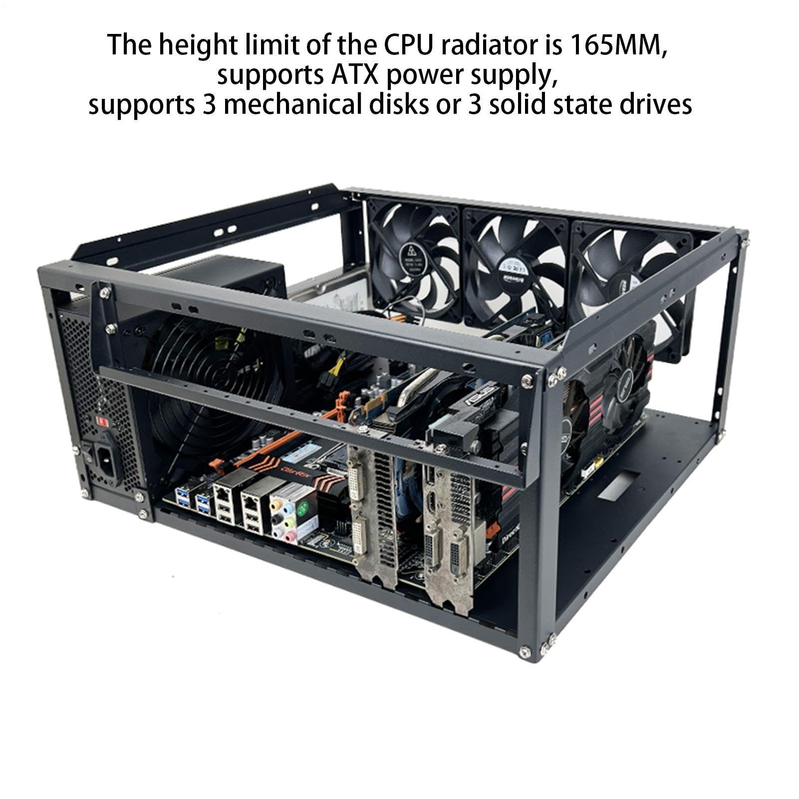 Chasis de escritorio – Carcasa de computadora, de hardware compacta | Gabinete de bricolaje para construcciones personalizadas que soportan la instalación eficiente de componentes y configuración