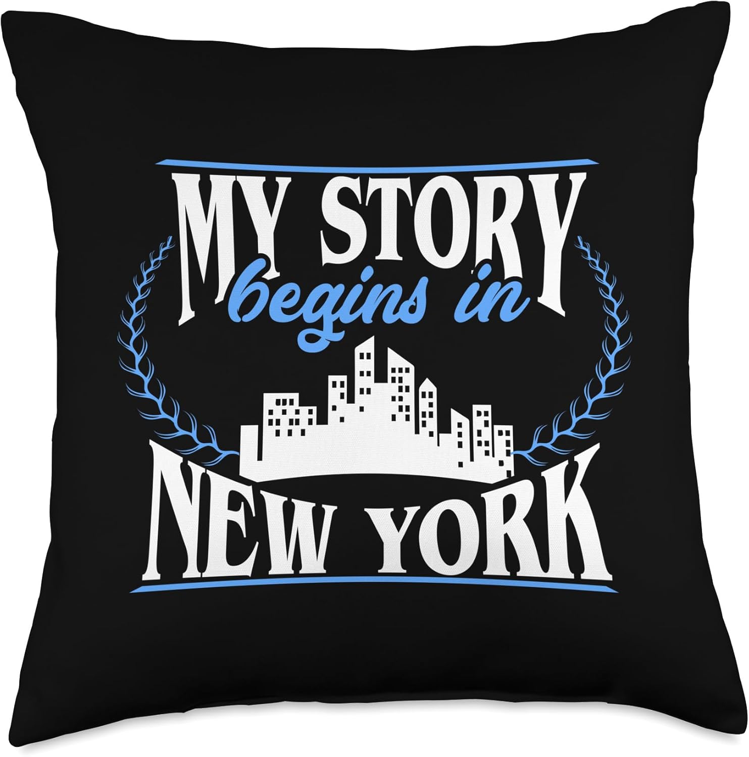 Born in New York Throw Pillow