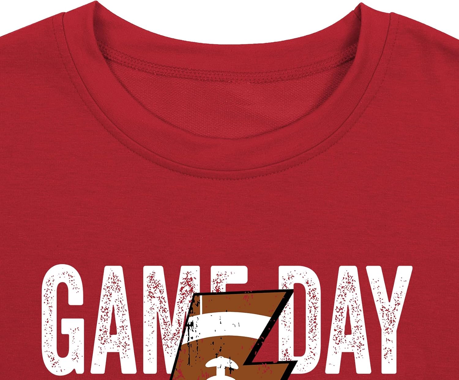 Game Day Sweatshirt Women Football Graphic Long Sleeve Shirt Football Season Pullover Tops - Image 5