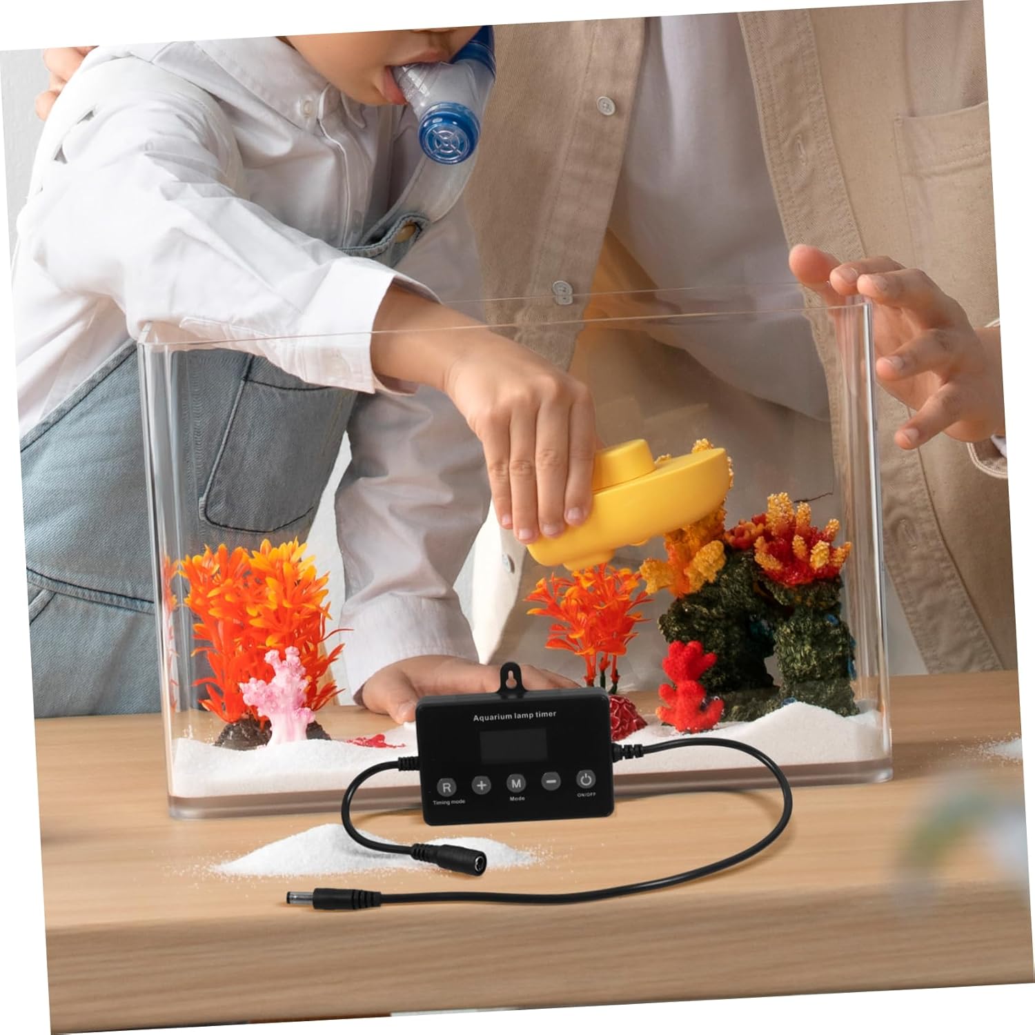 DOITOOL 3pcs Led Aquarium Controller Timer Dimming LCD Display for Lights Mode Compact Design for Fish Tanks