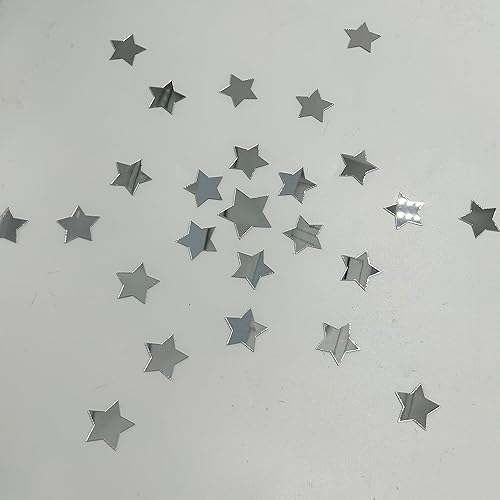 Miniatura 3 de 52 calcomanías de pared de espejo acrílico con estrellas, 2 tamaños, calcomanías de estrellas con adhesivo artístico, decoraciones de pared 3D para