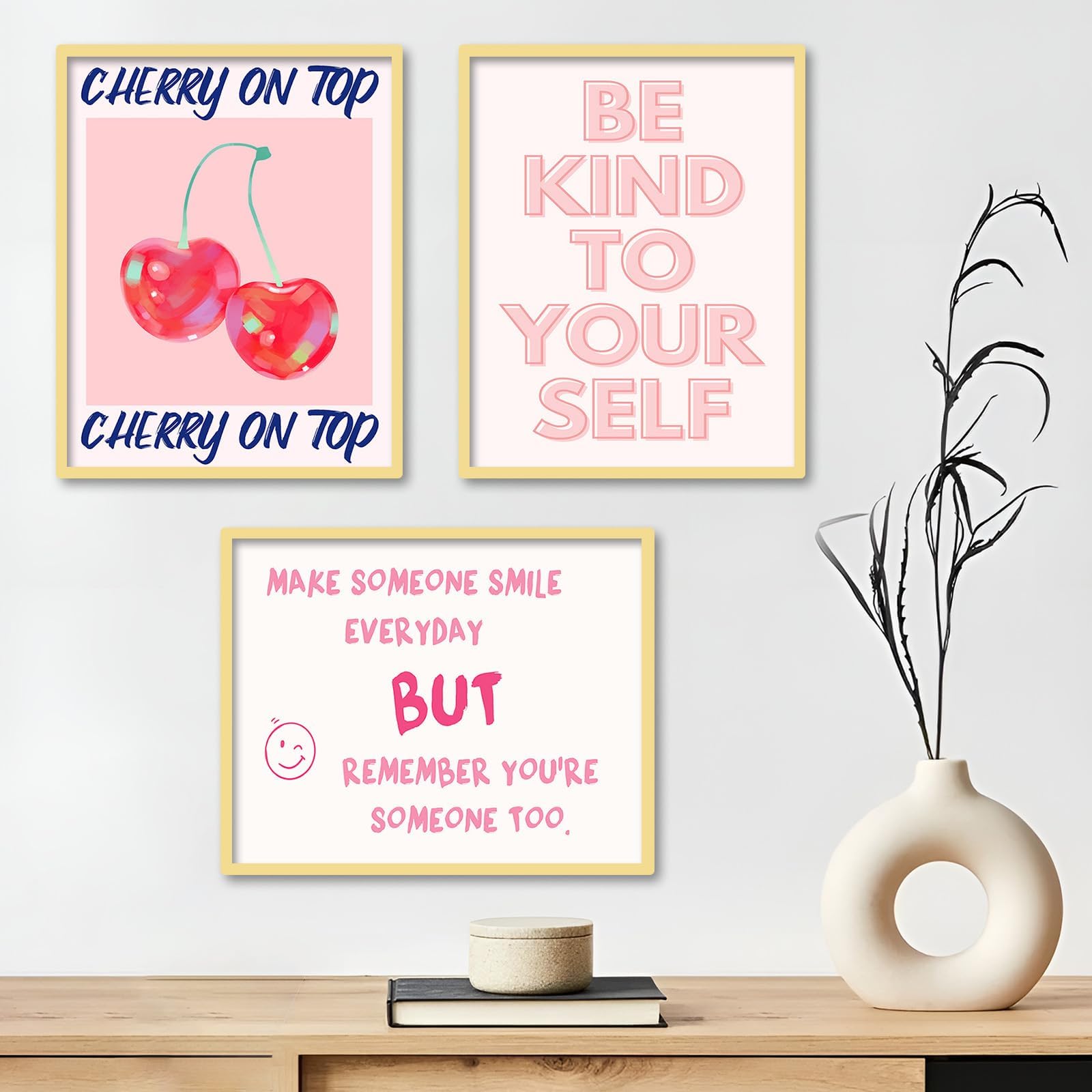 JINGIHE 9 różowych dekoracji pokoju Aesthetic Poster Clean Girl Room Decor obrazy