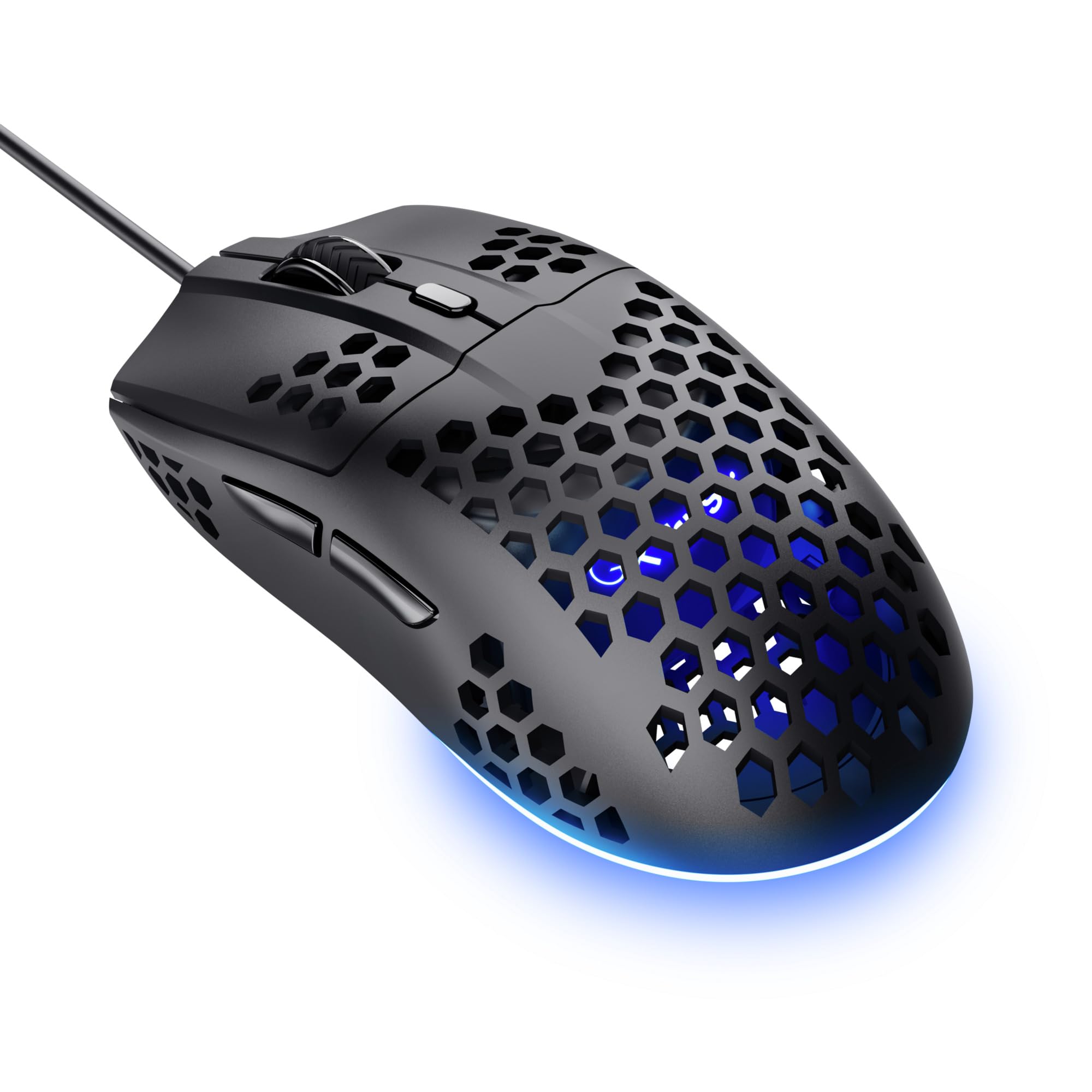 Trust Gaming GXT 928 Helox mysz do gier, superlekka mysz przewodowa USB 65 g, regulowana DPI (200-6400), czujnik optyczny, 6 programowalnych przycisków, oświetlenie LED RGB, do gier, laptopa, | Regulowane DPI (200-6400), czujnik optyczny, 6 programowalnyc