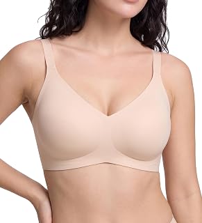 VRCOMFY Jelly Wireless Bras for Women Push Up Seamless Bras No Underwire Bra with Adjustable Straps Everyday Bras - Amazon product rated Grade A