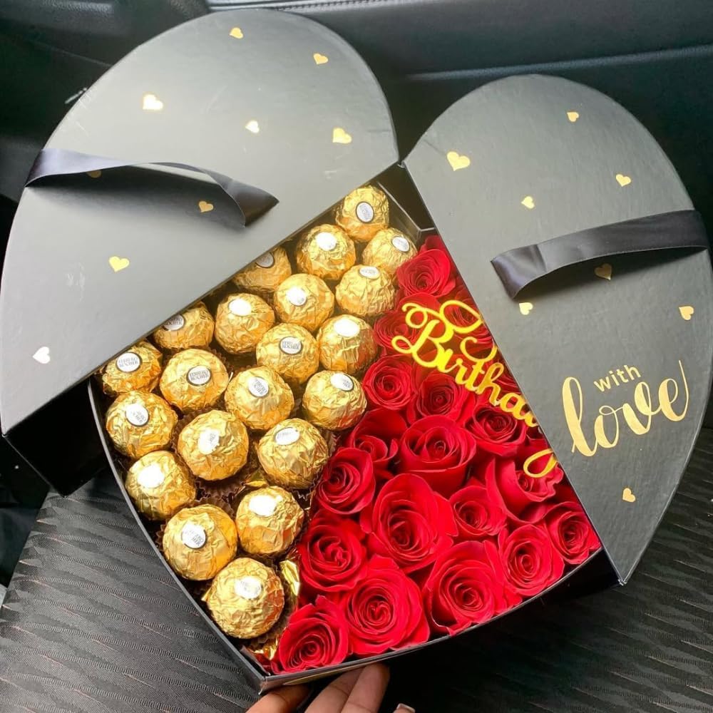 Premium Quality European Style Heart Shape Flower Box, Floral Gift Box, for Luxury Style Flower Arrangements - Image 8